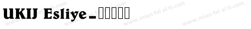UKIJ Esliye字体转换